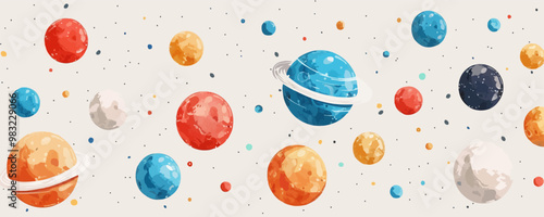 Toy moons on a white background. Vector flat minimalistic isolated illustration.