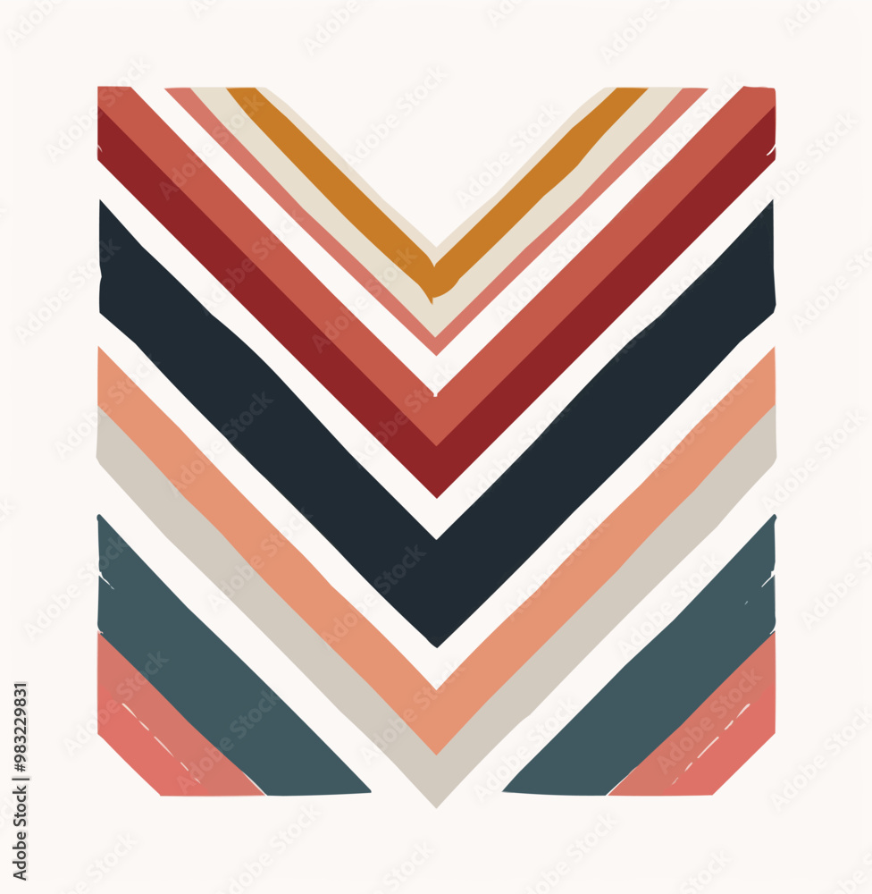 Abstract chevron stripes icon flat on white isolated background, vector design. Abstract chevron stripes icon flat on white isolated background, vector design.