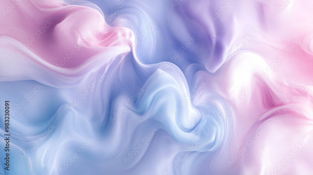 Soft fluid swirls of pale lavender, blush pink, and sky blue blending into one another in a smooth and gentle gradient. Soft fluid swirls of pale lavender, blush pink, and sky blue blending into one another in a smooth and gentle gradient.
