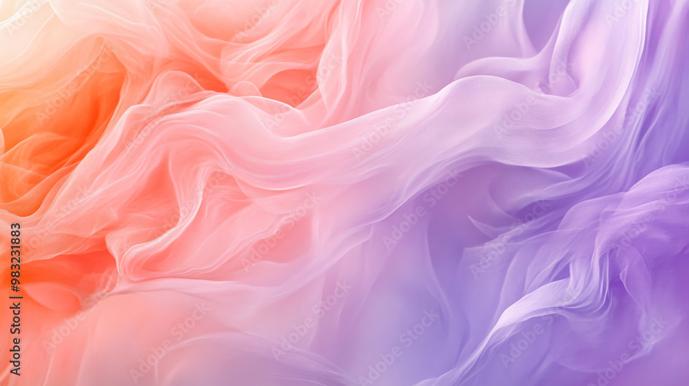 Soft pastel fluid waves of coral and lavender blending smoothly together, creating a calming, abstract background. Soft pastel fluid waves of coral and lavender blending smoothly together, creating a calming, abstract background.