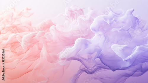 Soft fluid background with smooth transitions between light pink, pale mint, and lavender, forming a delicate abstract gradient. photo