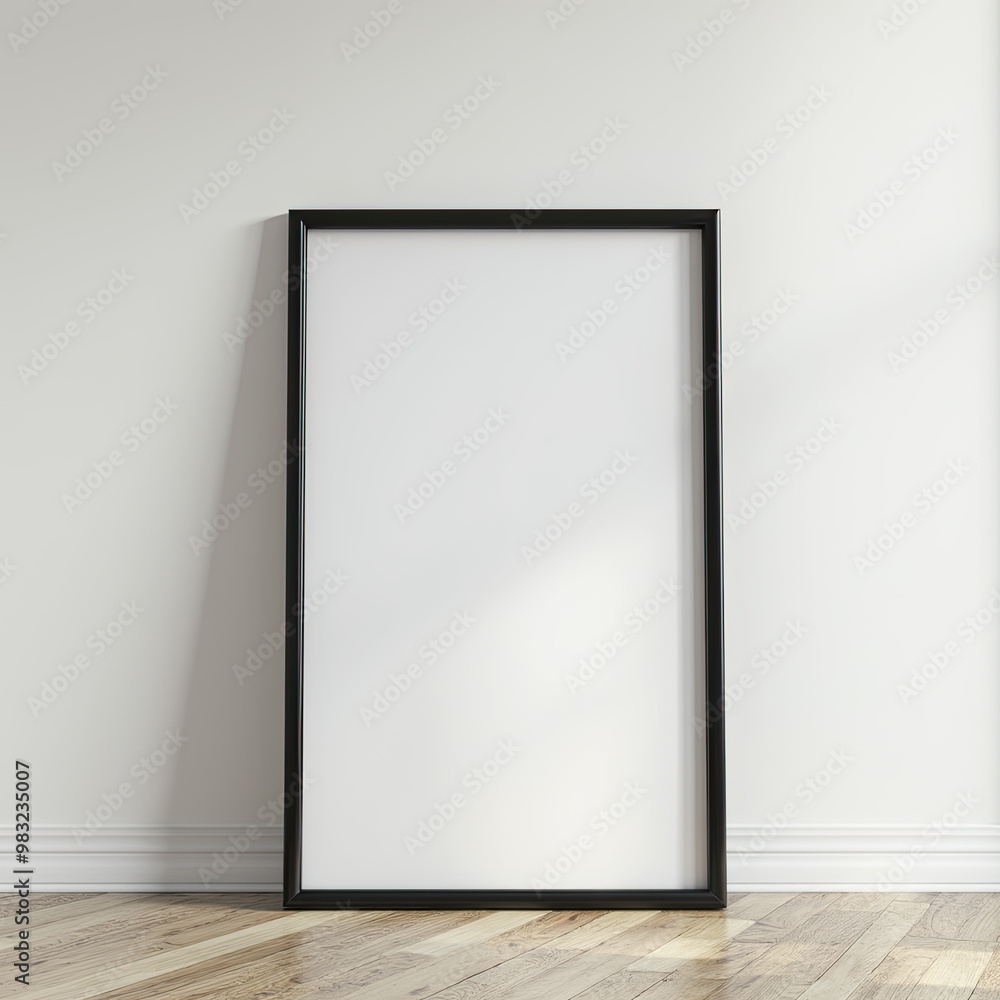 ectangular picture frame on white wall with blank paper in it. You can place your image in this frame. Interior photo. Painting, poster, photograph. Decorate your apartment in a modern style ectangular picture frame on white wall with blank paper in it. You can place your image in this frame. Interior photo. Painting, poster, photograph. Decorate your apartment in a modern style