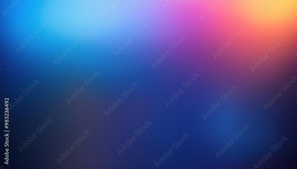 Fototapeta premium Blurred Blue Gradient Background with Noise Grain Texture