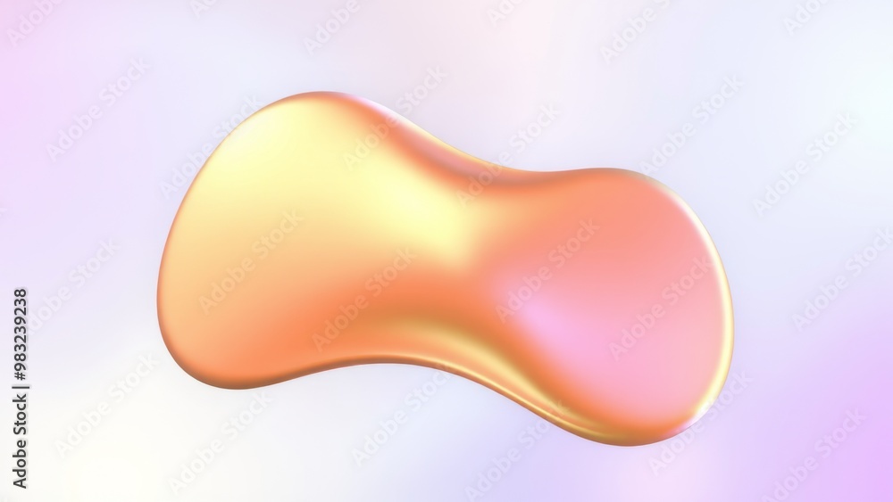 Abstract liquid shape of holographic metal. Abstract liquid shape of holographic metal.