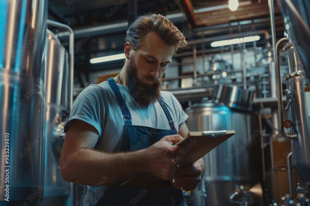 A person studying or reviewing information on a clipboard A person studying or reviewing information on a clipboard