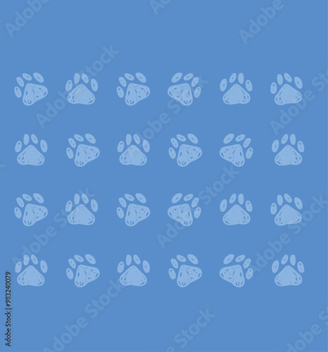 Ink Dogs Paw illustration, Cats Print Vector