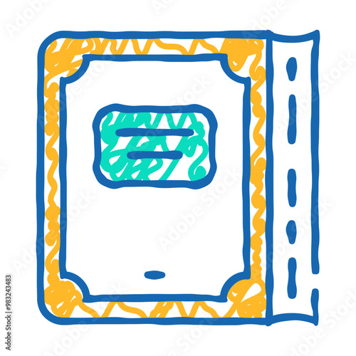 vintage old book doodle icon sketch vector. vintage old book sign. isolated symbol illustration