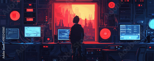 Cyberpunk. vector simple illustration