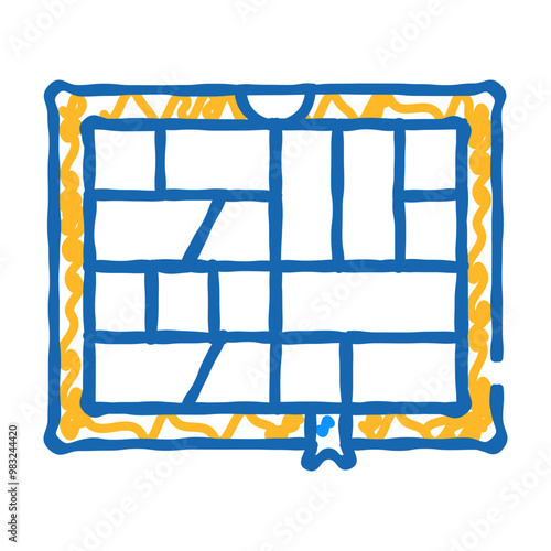 comics book doodle icon sketch vector. comics book sign. isolated symbol illustration