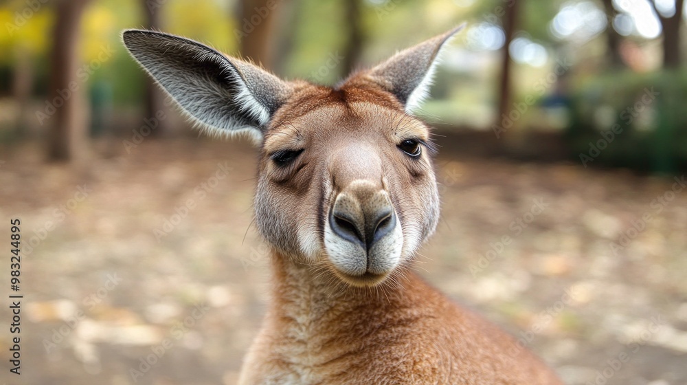 Close-up Portrait of a Winking Kangaroo Close-up Portrait of a Winking Kangaroo