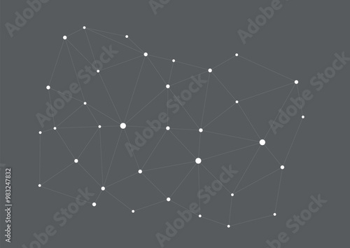 connected dots network abstract background