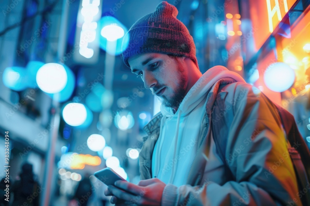 A person checking their smartphone A person checking their smartphone