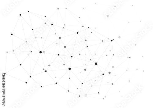 connected dots network abstract background