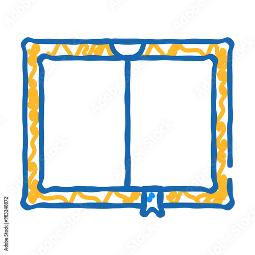braille book doodle icon sketch vector. braille book sign. isolated symbol illustration