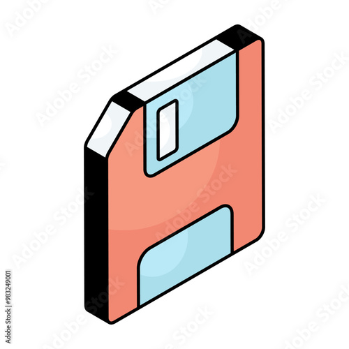 Creative design icon of floppy disk