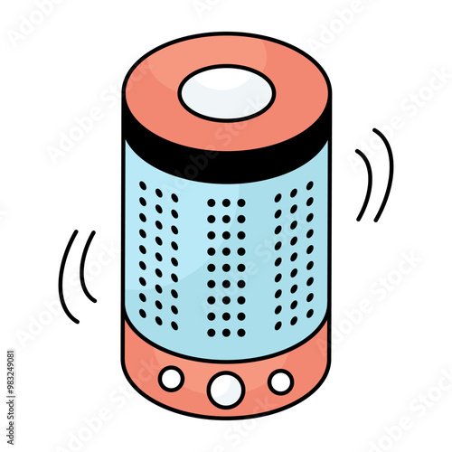 Perfect design icon of smart speaker 
