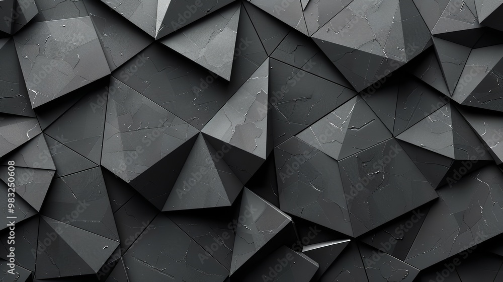 Fototapeta premium Black polygonal background.,.