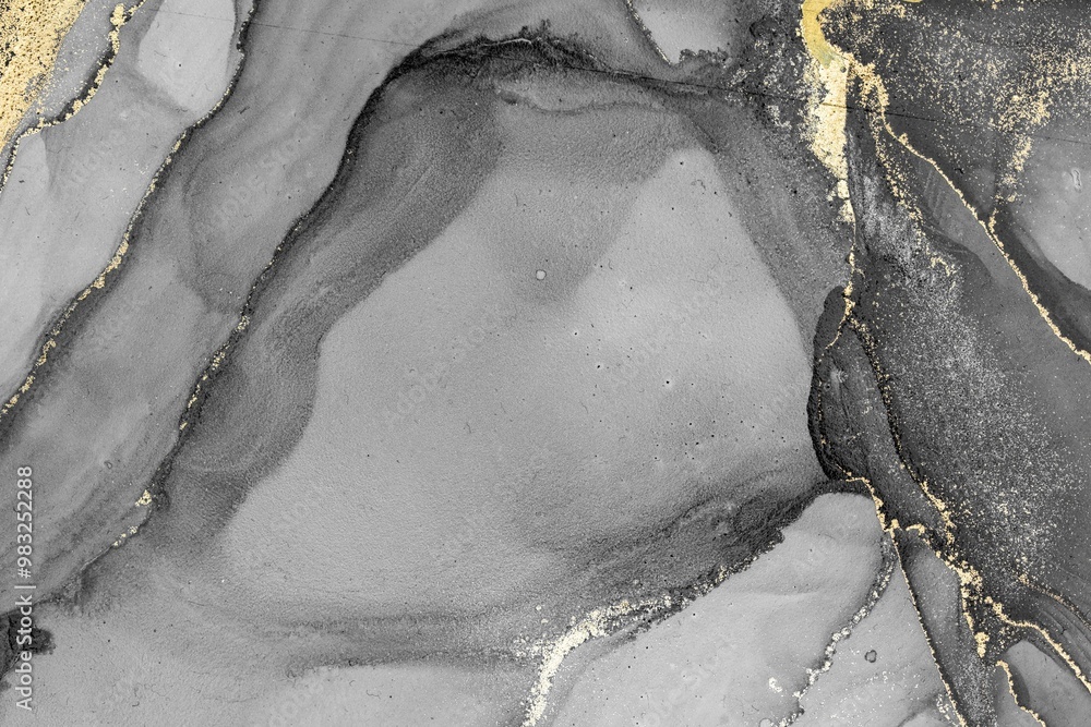 Fototapeta Original artwork photo of marble ink abstract art. High resolution photograph from exemplary original painting. Abstract painting was painted on HQ paper texture to create smooth marbling pattern.