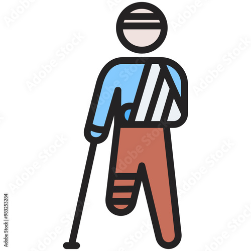 Broken Leg Icon