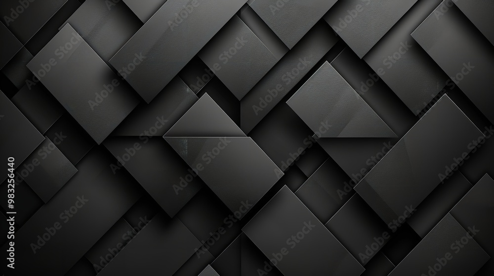 Fototapeta premium Black polygonal background.,.