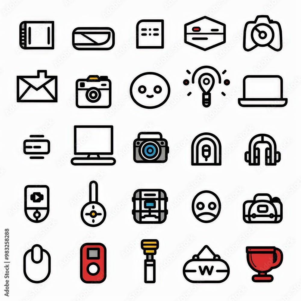 Professional And Minimalist Icons, Entertainment, Line art, flat, 2d, black and white, white background stylize 50 Professional And Minimalist Icons, Entertainment, Line art, flat, 2d, black and white, white background stylize 50