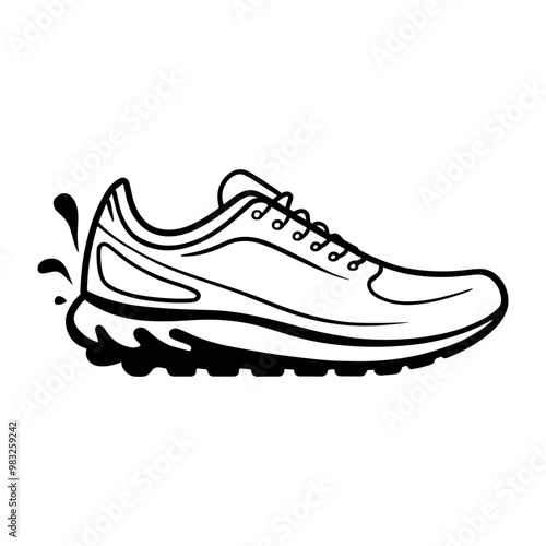 Running Shoe with Mud