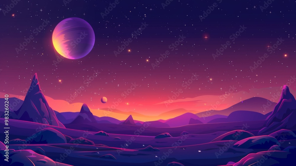 starry vector space background - cute flat style template with stars in outer space starry vector space background - cute flat style template with stars in outer space