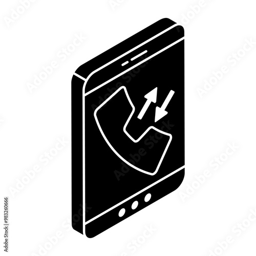 A colored design icon of call diversion