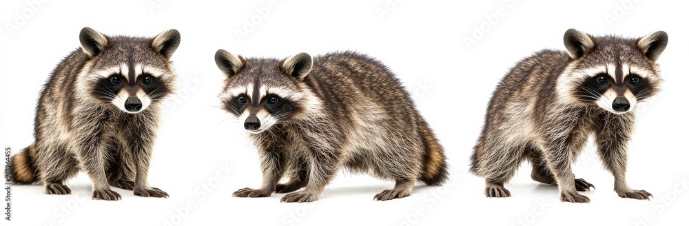 raccoon isolated on white background raccoon isolated on white background