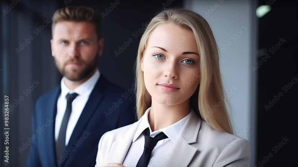 successful business man with beautiful blonde girl successful business man with beautiful blonde girl