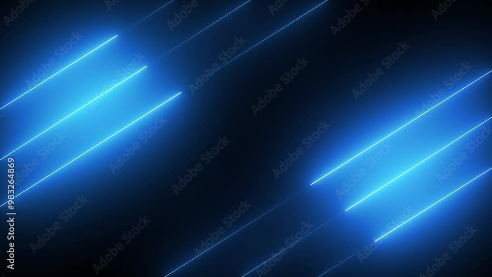 Abstract blue lights animated on a dark background. abstraction neon Lines moving up screen with black background. Abstract blue lights animated on a dark background. abstraction neon Lines moving up screen with black background.