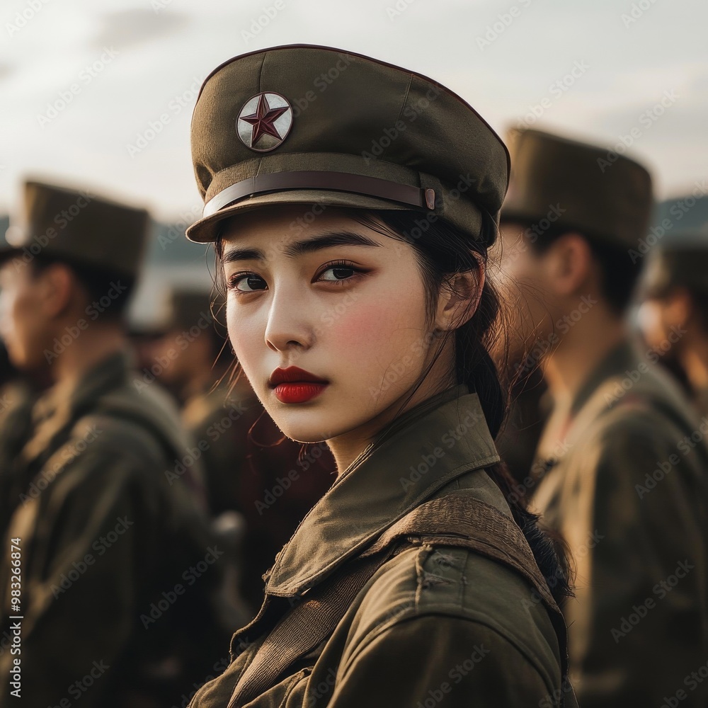 female soldier north korea portrait female soldier north korea portrait