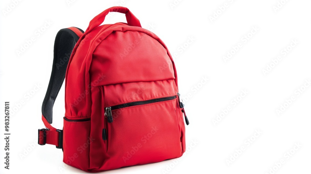 Fototapeta premium School backpack isolated on white background with copy space. 
