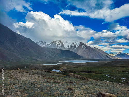 Breathtaking Views of Shimshal Pass in the Pamir Mountains. Shimshal Valley is a remote and breathtakingly beautiful area known for its high-altitude landscapes, rugged mountains, and many more.