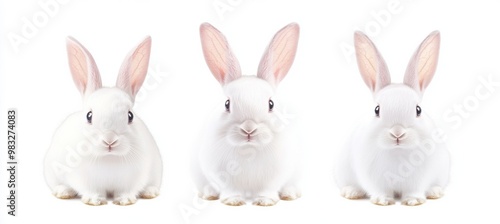 hare rabbit isolated on white background