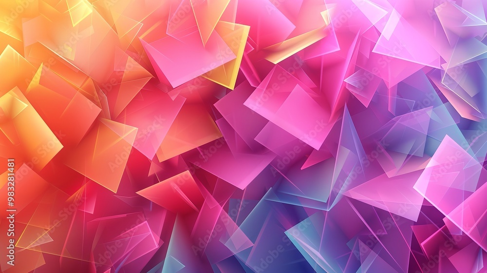 Fototapeta premium Vibrant Abstract Art with Colorful Shapes