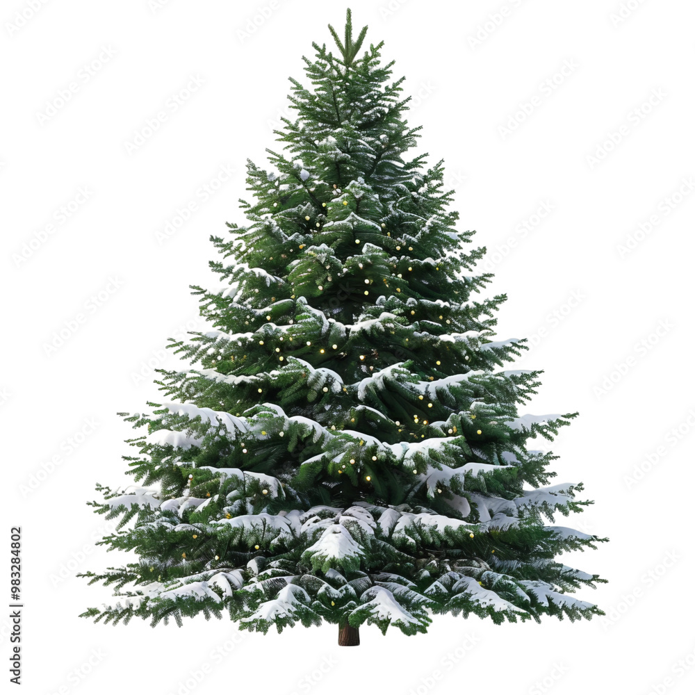 Fototapeta premium christmas tree isolated on white