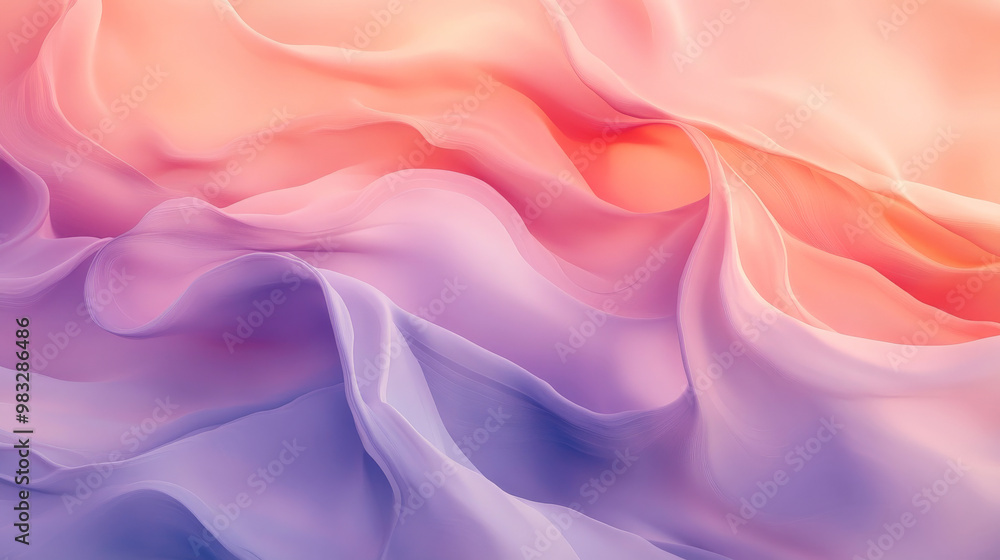 Soft pastel fluid waves of coral and lavender blending smoothly together, creating a calming, abstract background. Soft pastel fluid waves of coral and lavender blending smoothly together, creating a calming, abstract background.