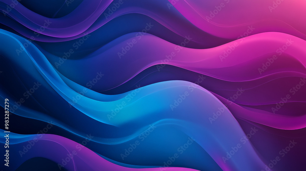 Smooth liquid waves with a vibrant gradient transitioning from blue to purple, forming dynamic geometric patterns for a modern abstract design. Smooth liquid waves with a vibrant gradient transitioning from blue to purple, forming dynamic geometric patterns for a modern abstract design.