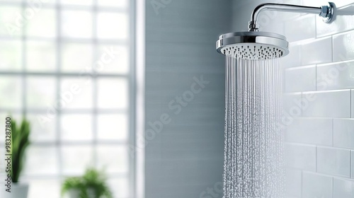 Slimline chrome showerhead and handheld attachment, minimalist look, minimalist bathroom fixtures, modern versatility