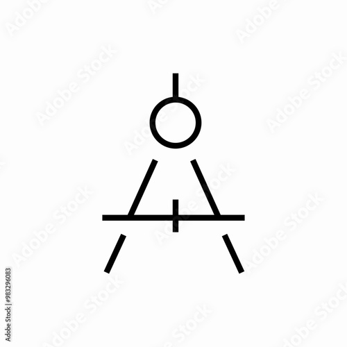 compass draw icon sign vector