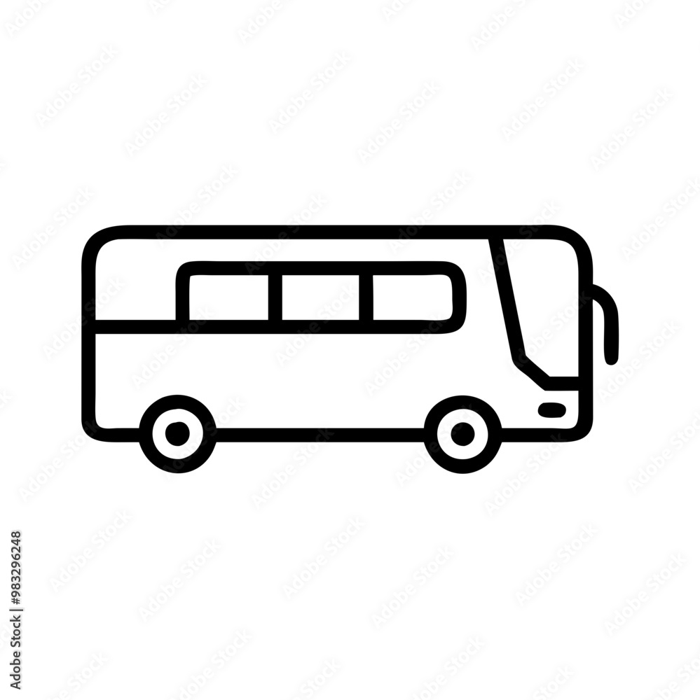 Bus Icon, Line Drawing, Transportation and Travel Design Bus Icon, Line Drawing, Transportation and Travel Design