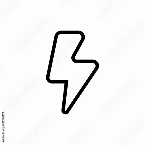 lightning bolt icon sign vector