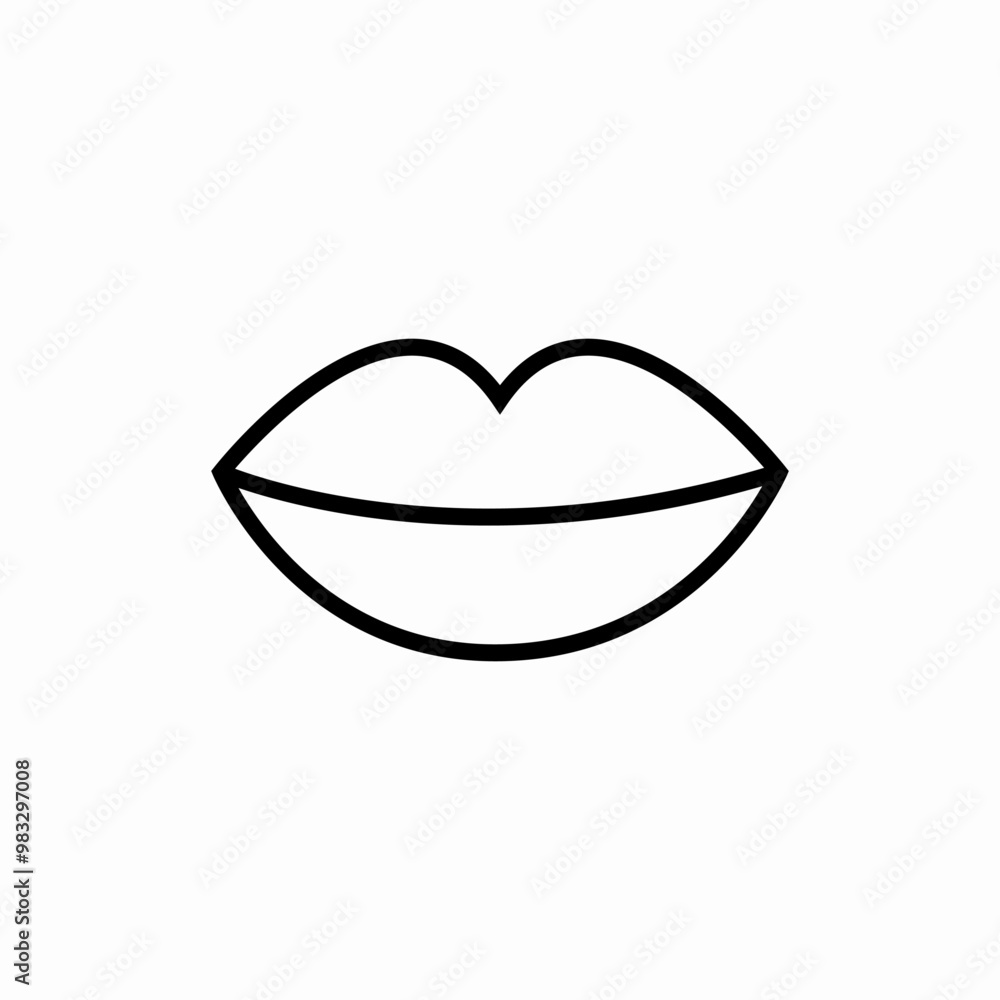 woman lips icon sign vector woman lips icon sign vector