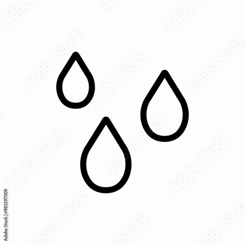 wet water drop icon sign vector