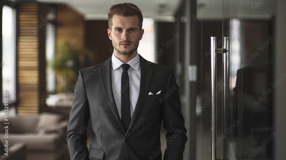 Modern business man wearing in a luxury suit
Modern business man wearing in a luxury suit
