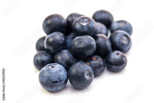 blueberries isolated on white background