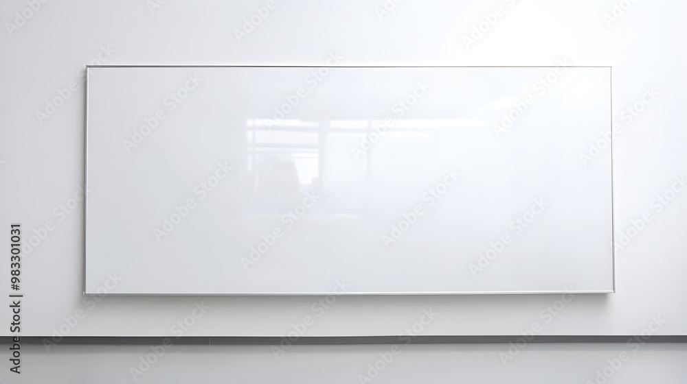 Blank Whiteboard Ready for Brainstorming and Idea Mapping in Educational or Professional Settings Blank Whiteboard Ready for Brainstorming and Idea Mapping in Educational or Professional Settings