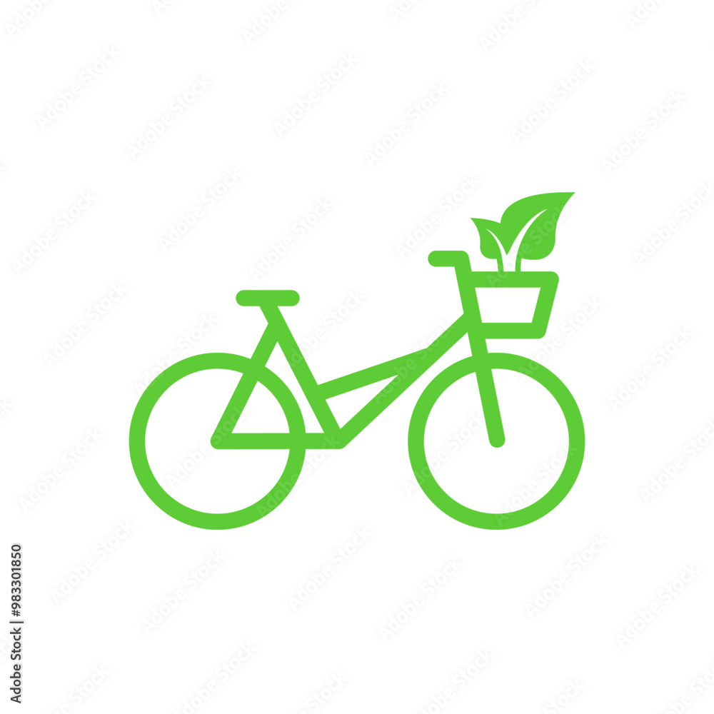 Eco bike icon. Isolated on white background. Eco bike icon. Isolated on white background.