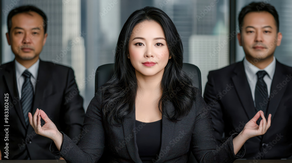 Stress Management in the Workplace Finding Inner Calm Amidst the Chaos of Deadlines Paperwork and Technology A Symbolic Representation of Relaxation and Mental Clarity in a Busy Professional Life